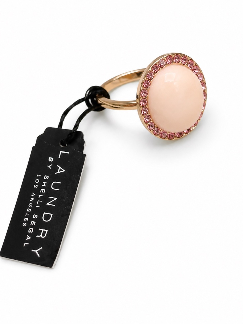 Laundry by Shelli Segal Pink Stone Halo Ring